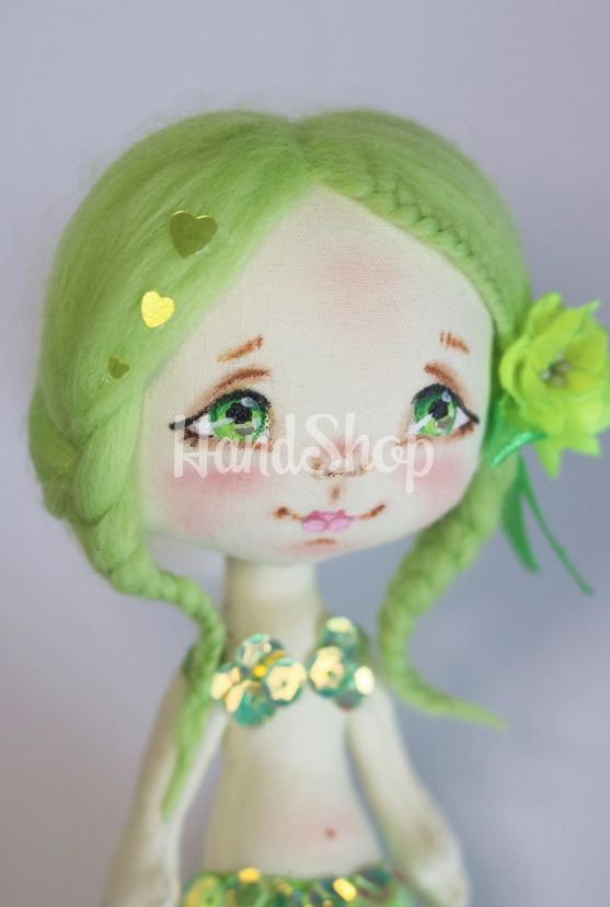 Інтер'єрна маленька лялька сувенірна казкова русалка Інтер'єрна маленька лялька сувенірна казкова русалка