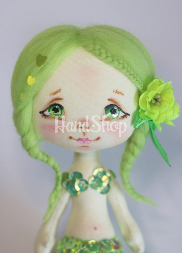 Інтер'єрна маленька лялька сувенірна казкова русалка Інтер'єрна маленька лялька сувенірна казкова русалка