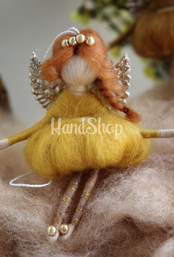 Руда лялька ангел з крилами підвіска сувенір авторська Руда лялька ангел з крилами підвіска сувенір авторська