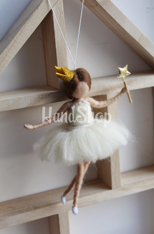 Лялька фея балерина принцеса з короною сувенір підвіска Лялька фея балерина принцеса з короною сувенір підвіска