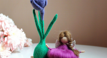 Мгновение весеннего чуда: авторская кукла весенний ангел в фиолетовом платье с цветком крокус в 8 Марта Мгновение весеннего чуда: авторская кукла весенний ангел в фиолетовом платье с цветком крокус в 8 Марта