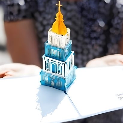 Сувенірна листівка 3d дзвіниця Собору Святої Софії місто Київ