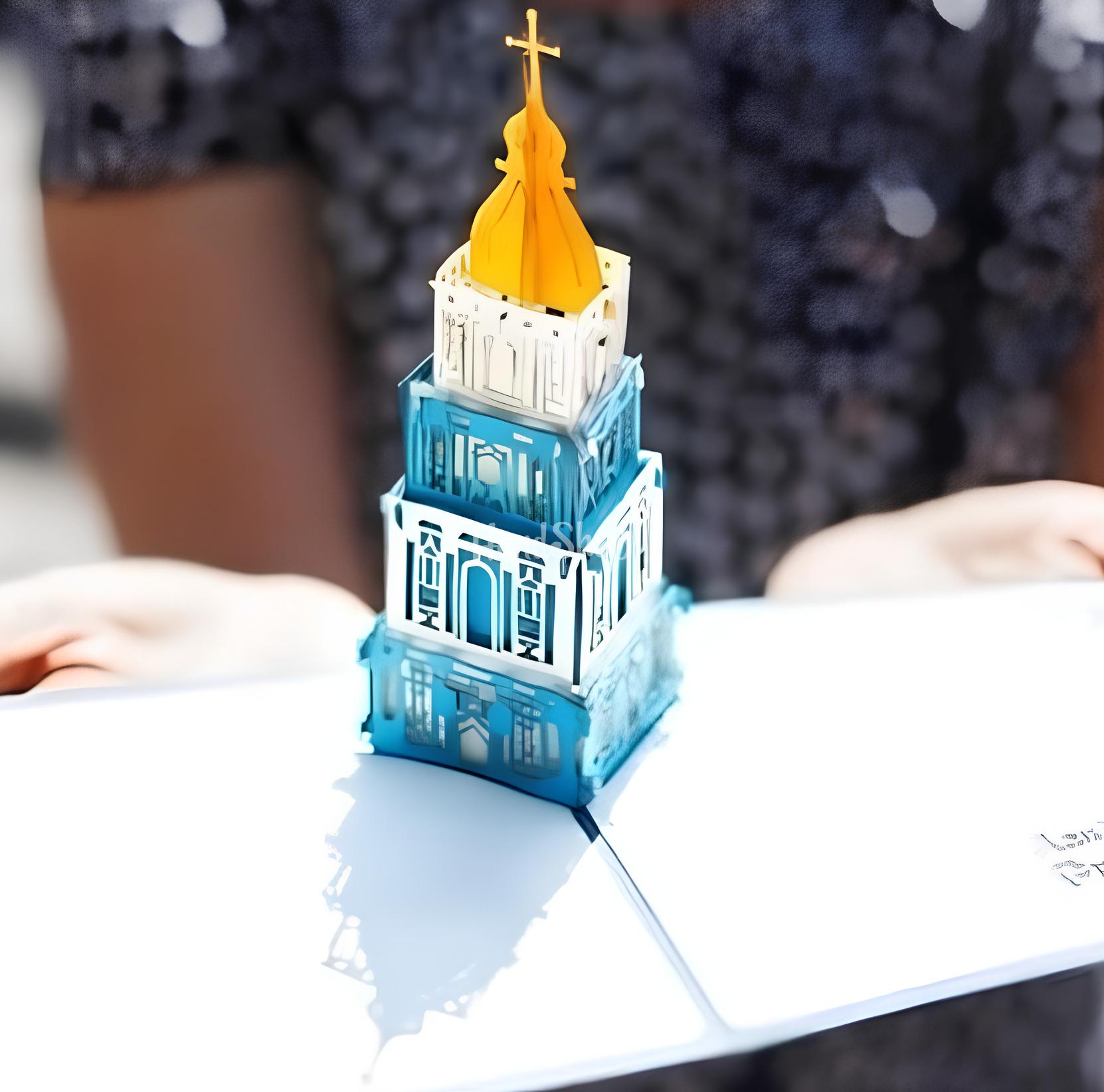 Сувенірна листівка 3d дзвіниця Собору Святої Софії місто Київ Сувенірна листівка 3d дзвіниця Собору Святої Софії місто Київ