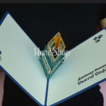 Сувенірна листівка 3d дзвіниця Собору Святої Софії місто Київ