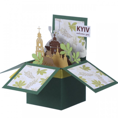 Вітальна листівка коробочка столиця України Київ