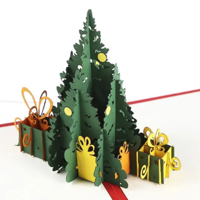 3D листівка на новий рік своїми руками Ялинка 2024