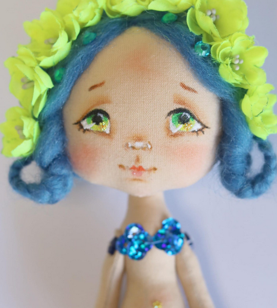 Лялька сувенірна русалонька сувенірна текстильна