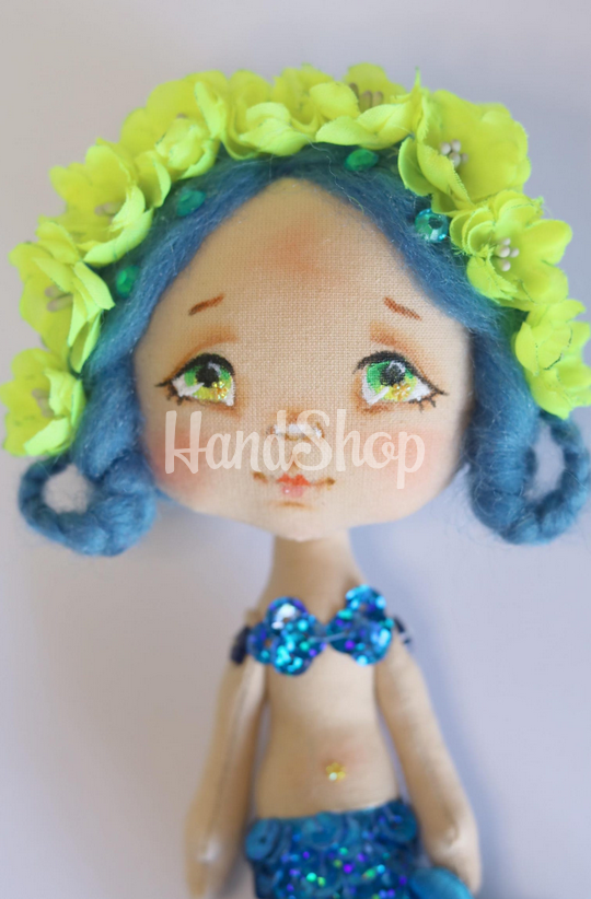 Лялька сувенірна русалонька сувенірна текстильна Лялька сувенірна русалонька сувенірна текстильна