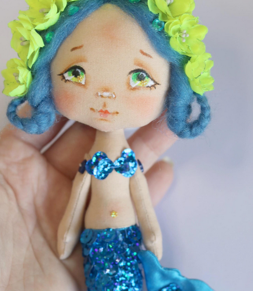 Лялька сувенірна русалонька сувенірна текстильна