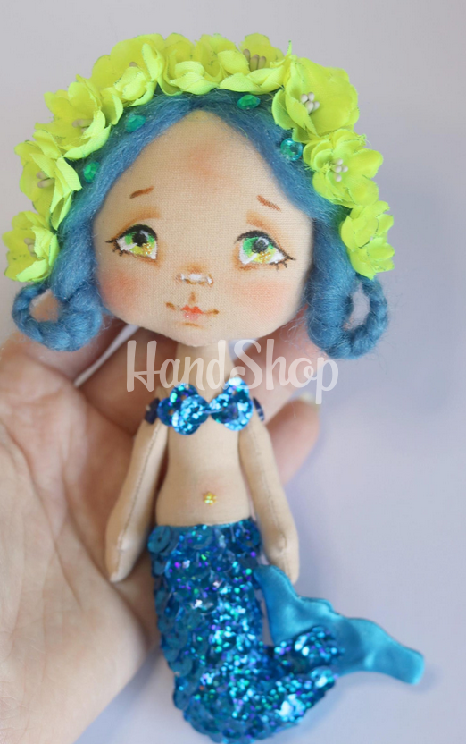 Лялька сувенірна русалонька сувенірна текстильна Лялька сувенірна русалонька сувенірна текстильна