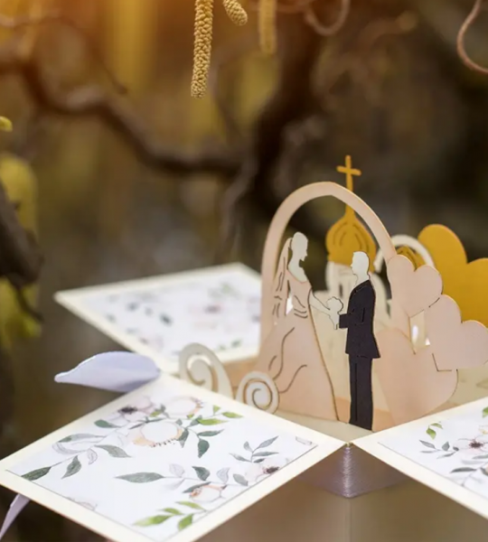 Свадебная открытка в коробочке своими руками