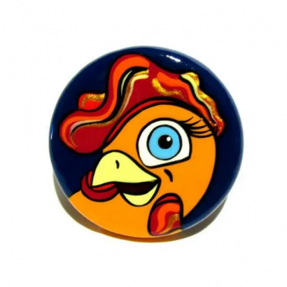 Веселість та ексклюзивність: брошка півень – мистецтво живопису на ваших грудях - дерев'яний ексклюзив