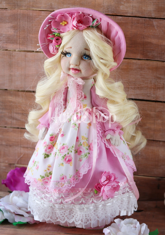 Арт-кукла в стиле ретро Уникальная кукла ручной работы в розовом будуаре из ткани прованс кукла Арт-кукла в стиле ретро Уникальная кукла ручной работы в розовом будуаре из ткани прованс кукла