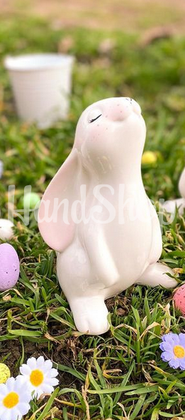 Декоративний білий порцеляновий зайчик дитячий сувенір