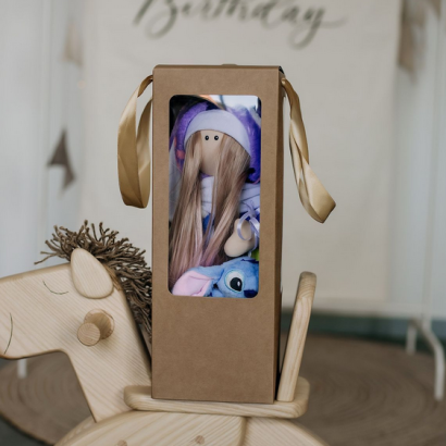 Дитяча лялька тільда в комбінезоні зайка іграшка Стіч