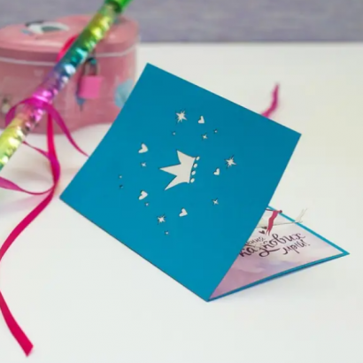 3d детская открытка сказочный замок