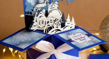 Листівка, що перетворюється на декор: авторська 3d чарівна коробочка до Різдва та Нового 2026 року