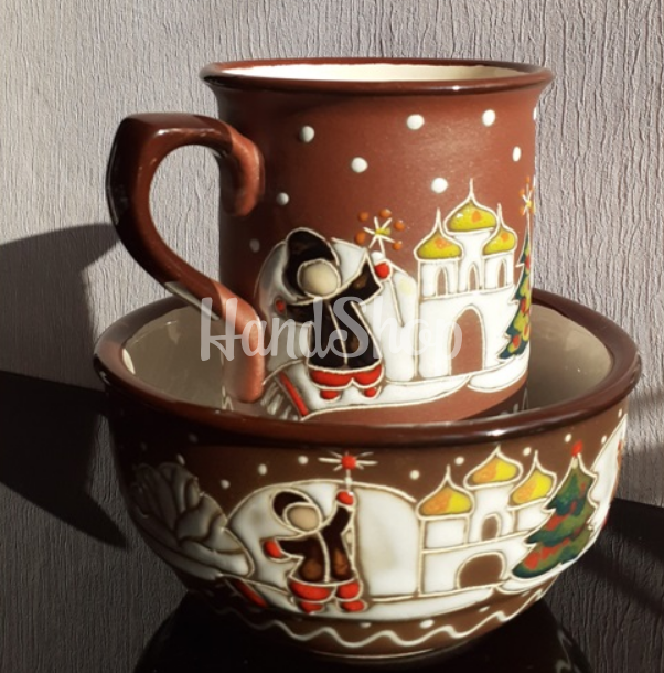 Чашка сувенірна Святий вечір 2025 ручний розпис, кераміка 300 мл Чашка сувенірна Святий вечір 2025 ручний розпис, кераміка 300 мл