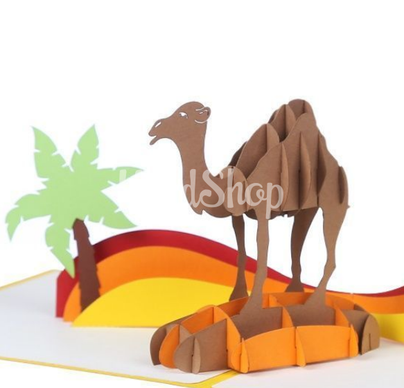 Дитяча листівка другові, хлопцеві верблюд пустеля Дитяча листівка другові, хлопцеві верблюд пустеля