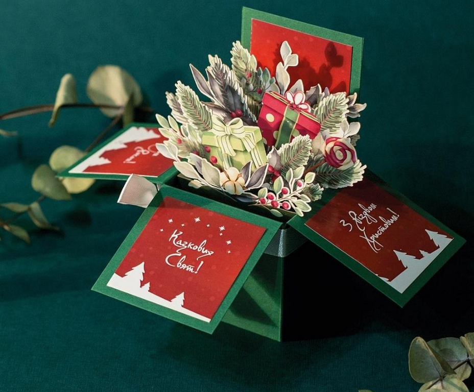 Маленьке диво на Різдво та Новий рік: об’ємні коробочки-листівки з магічними святковими символами 2026 року