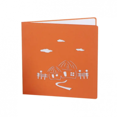 Авторская 3D открытка мельница