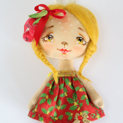 Інтер’єрна новорічна маленька лялька оленятко сувенір