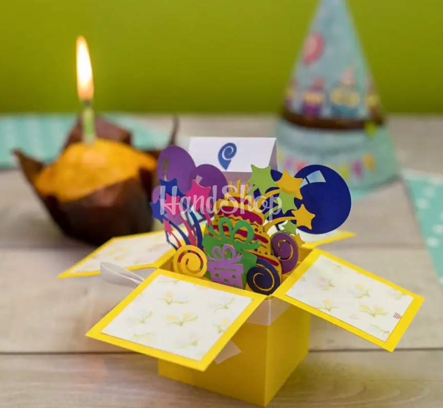 Объёмная открытка/коробочка на день рождения Объёмная открытка/коробочка на день рождения