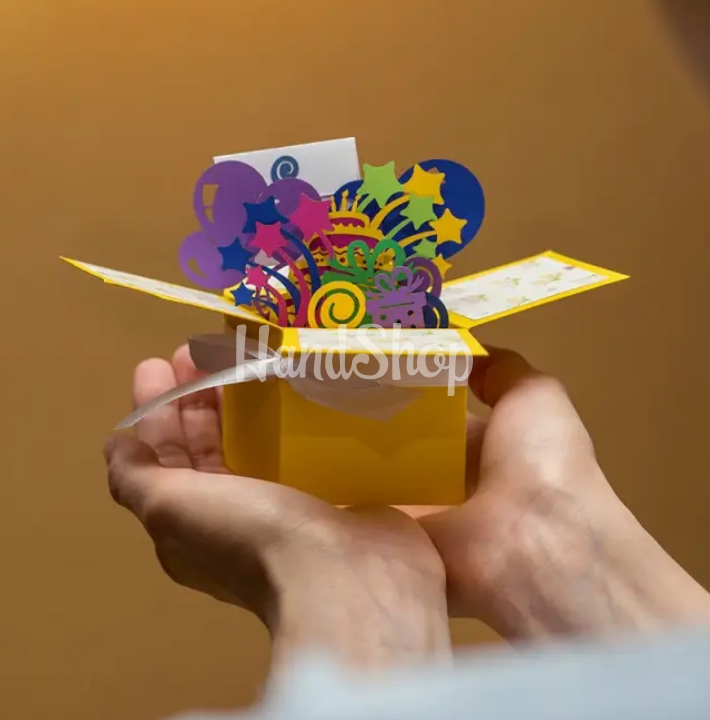 Объёмная открытка/коробочка на день рождения Объёмная открытка/коробочка на день рождения