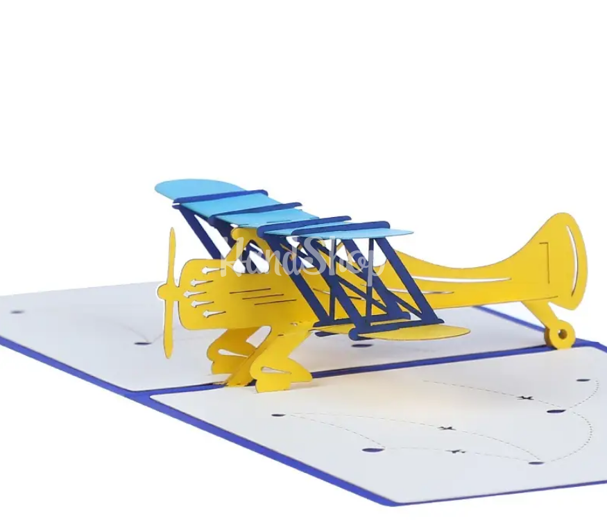 Объемная открытка ручной работы 3d самолет Объемная открытка ручной работы 3d самолет
