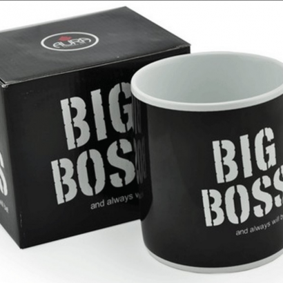 Чашка сили: заряджайся енергією успіху і впевненості - чорна чашка Big Boss для великих починань