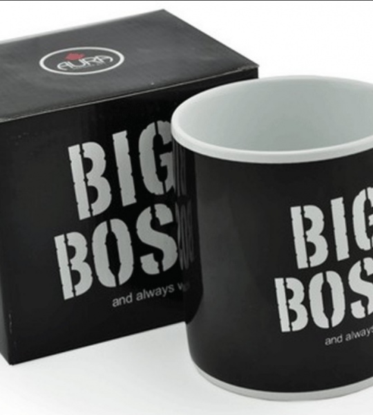 Чашка сили: заряджайся енергією успіху і впевненості - чорна чашка Big Boss для великих починань