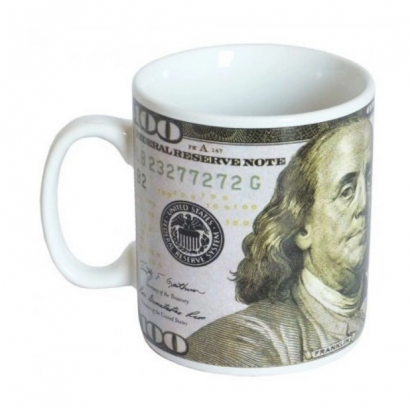 Оригінальна велика чоловіча чашка 100 $, кераміка 900 мл