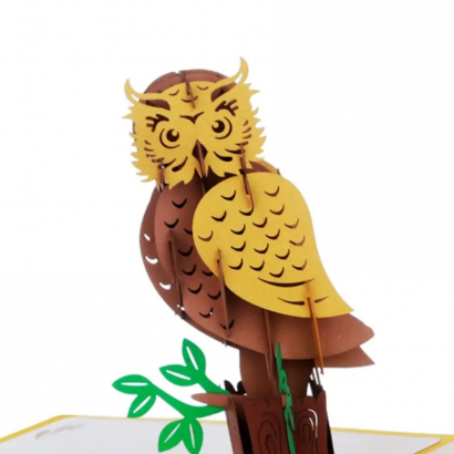 3d открытка сова своими руками