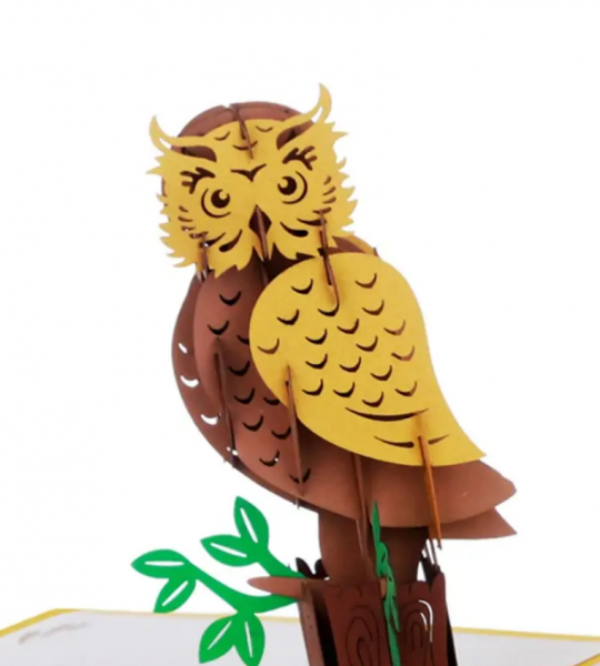 3d открытка сова своими руками