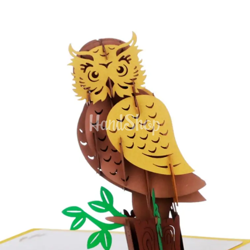 3d открытка сова своими руками 3d открытка сова своими руками