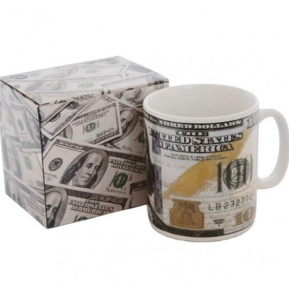 Оригінальна велика чоловіча чашка 100 $, кераміка 900 мл