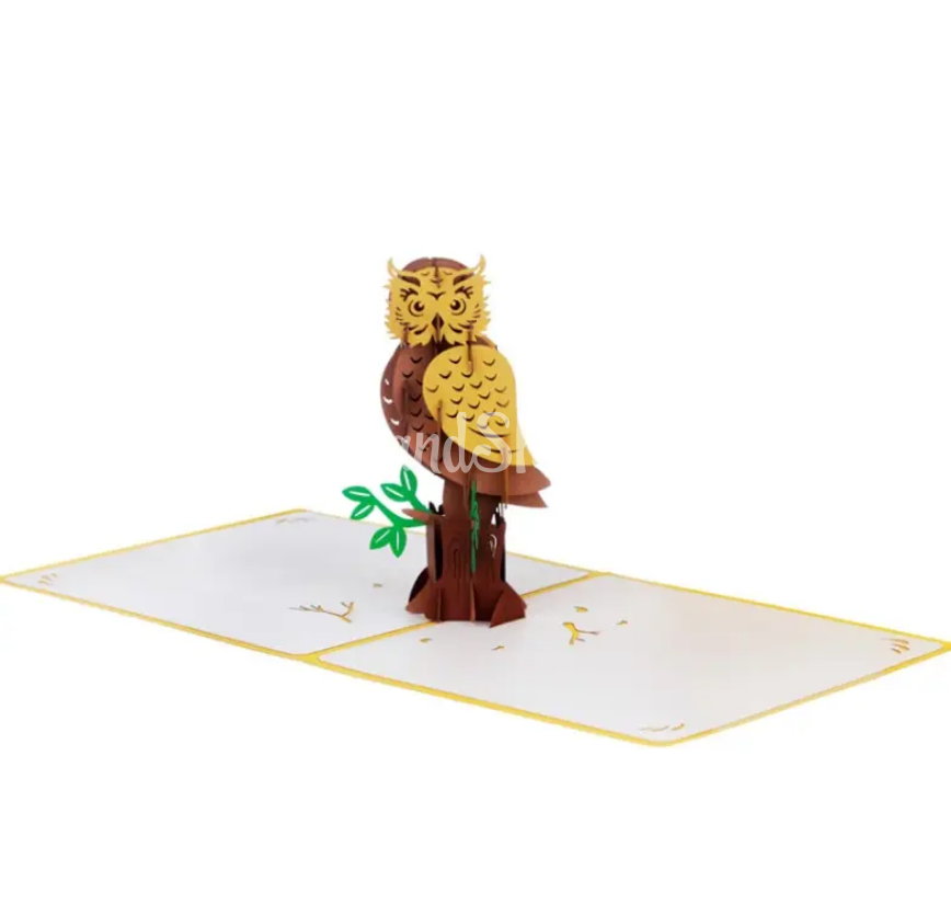 3d открытка сова своими руками 3d открытка сова своими руками