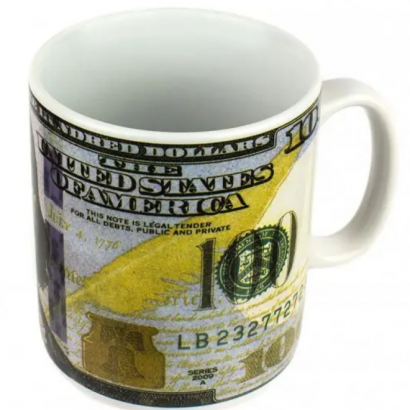 Оригінальна велика чоловіча чашка 100 $, кераміка 900 мл