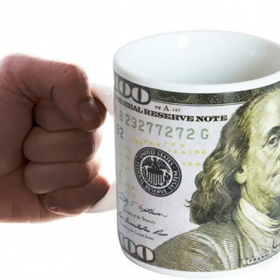 Оригінальна велика чоловіча чашка 100 $, кераміка 900 мл