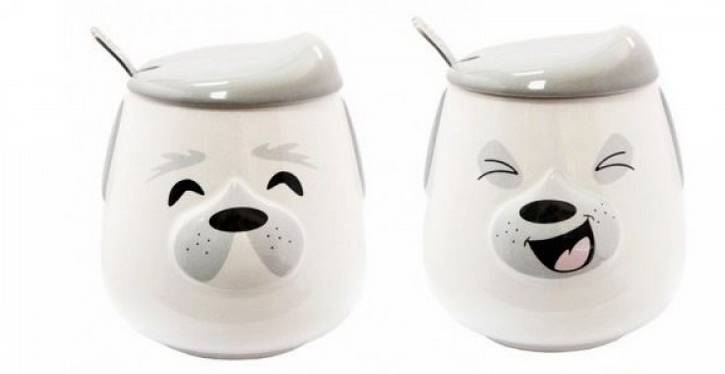 Святковий набір із чашками-собачками з фарфору, щоб розпочинати кожен ранок з щасливим настроєм