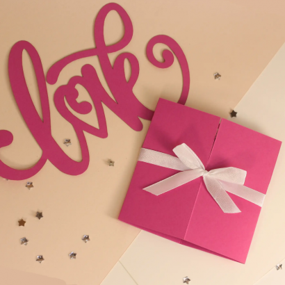 Объемная открытка коробочка Love