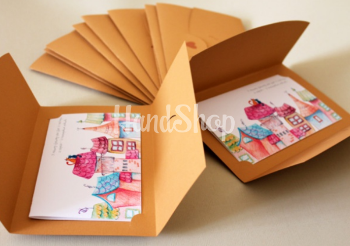 Открытка рисованная с домом на новоселье Открытка рисованная с домом на новоселье