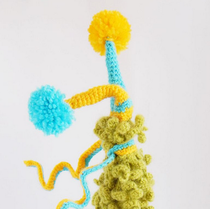 В'язані ялинки новорічні сувеніри пара Ukraine, 2 шт