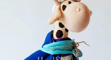 Вишуканий компаньйон: авторська іграшка жираф тільда ручної роботи - ваша літня морська зірка