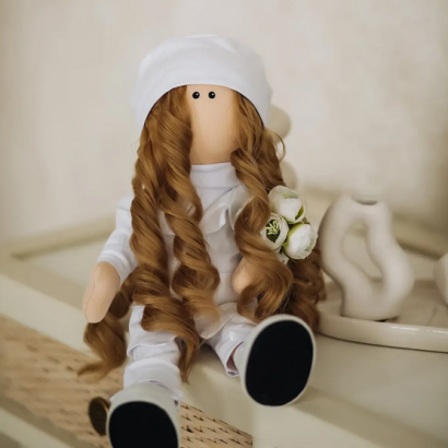 Сувенірна авторська інтер’єрна лялька лікар педіатр