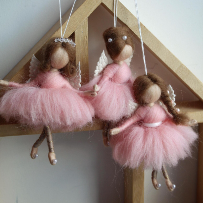 Іграшка підвіска лялька ангел балерина новорічна на ялинку