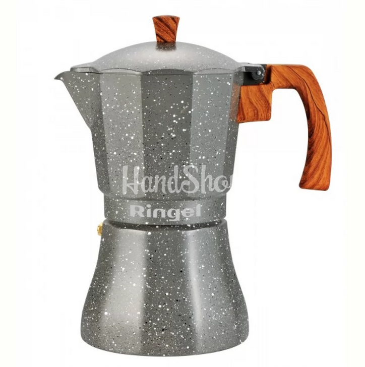 Гейзерна кавоварка RINGEL, ручка з бакеліту, на 6-ть чашок Гейзерна кавоварка RINGEL, ручка з бакеліту, на 6-ть чашок