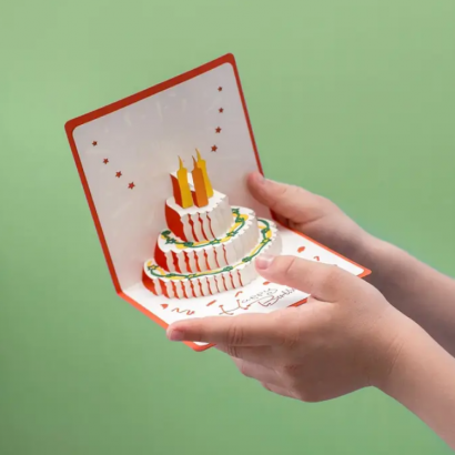 3d открытка торт Happy Birthday