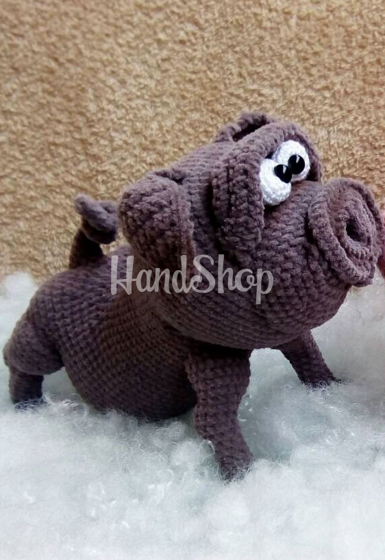 Вязанные игрушки крючком новогодняя игрушка свинья Вязанные игрушки крючком новогодняя игрушка свинья