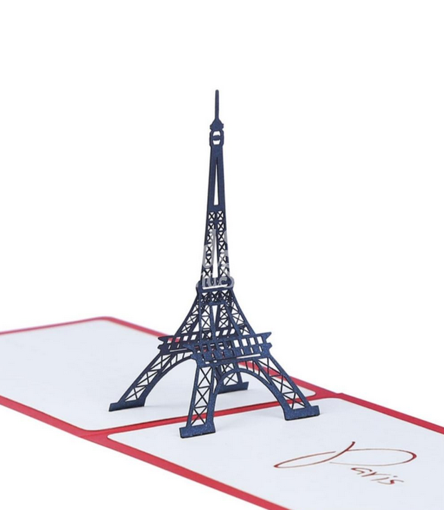 Об’ємна листівка ручної роботи Париж Ейфелева вежа Об’ємна листівка ручної роботи Париж Ейфелева вежа